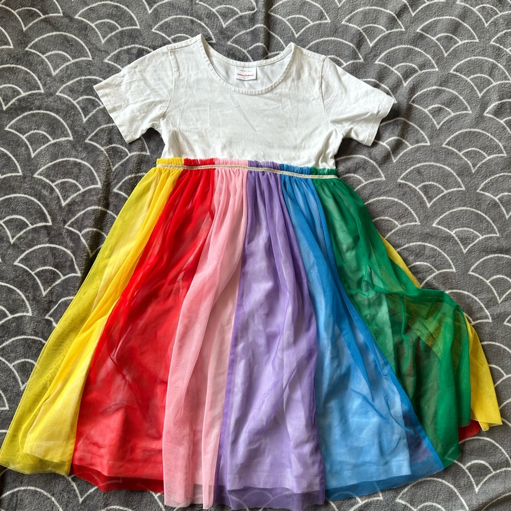 Hanna Anderson rainbow tulle dress